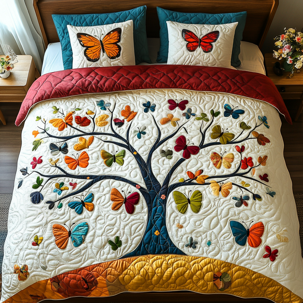 Butterfly Tree Of Life DAI150125256 Quilt Bedding Set