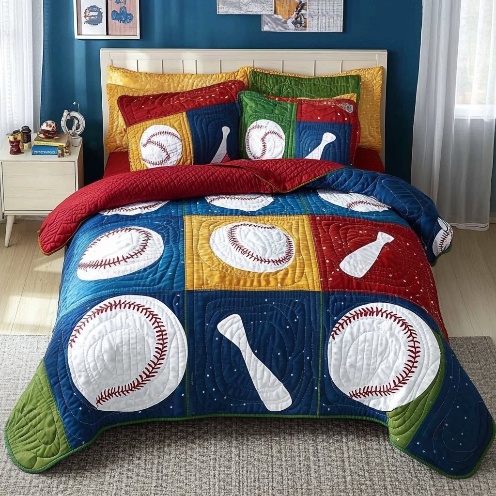 Baseball DAI051224094 Quilt Bedding Set