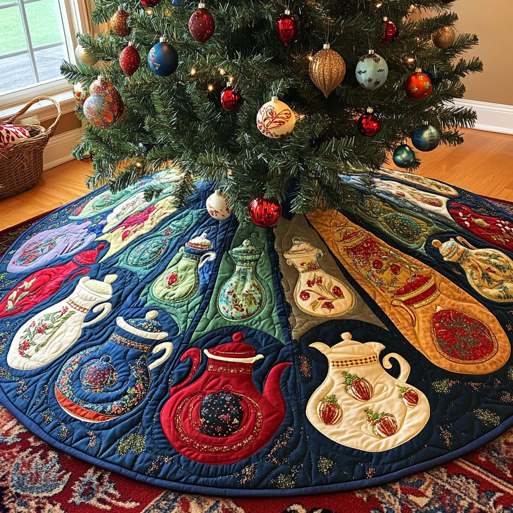 Teapot TAI041024084 Quilted Tree Skirt