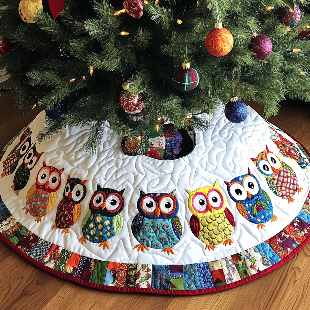 Owl DAI040924176 Quilted Tree Skirt