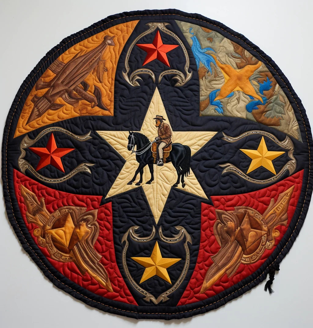 Cowboy TAI221223038 Quilted Round Mat