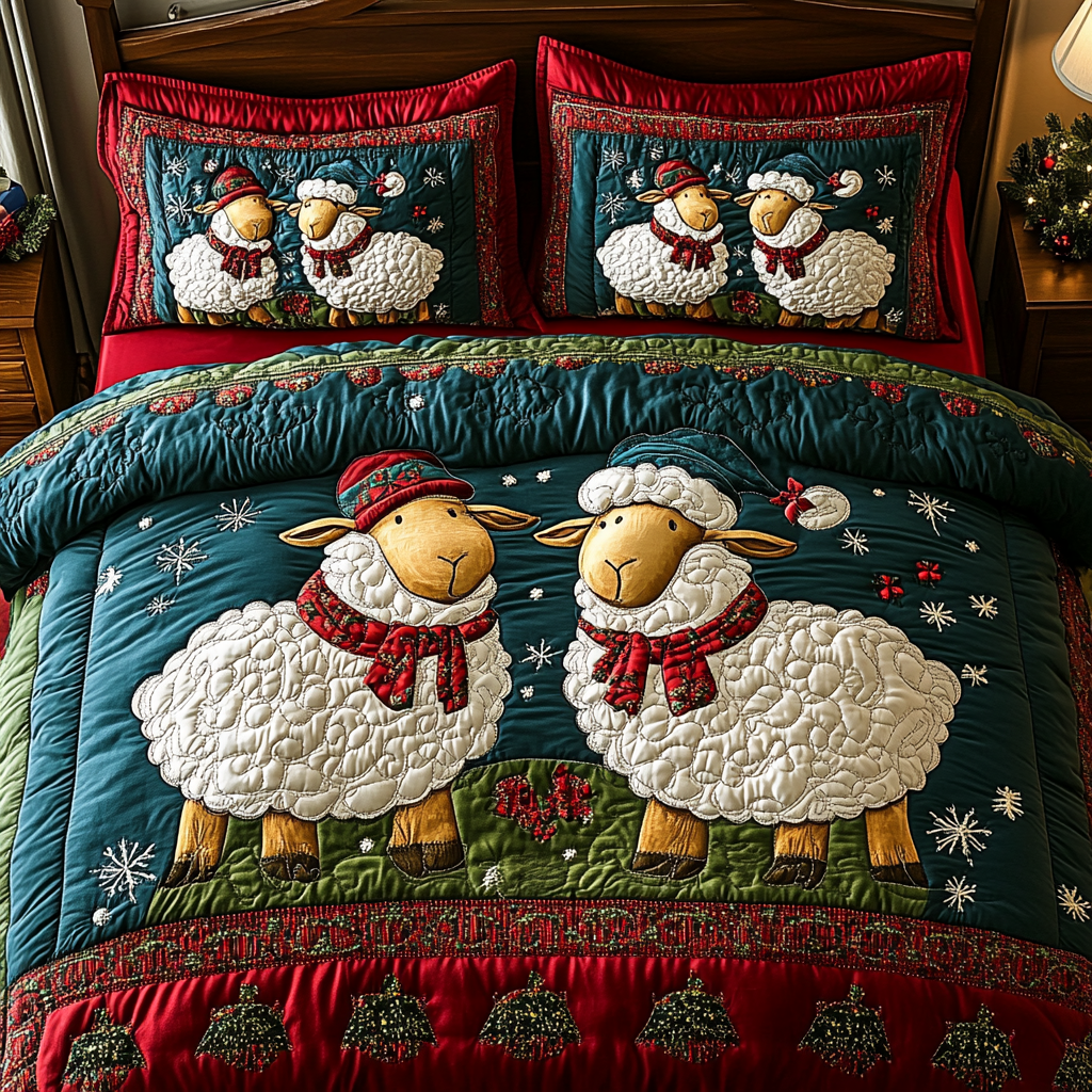 Sheep TAI101224399 Quilt Bedding Set