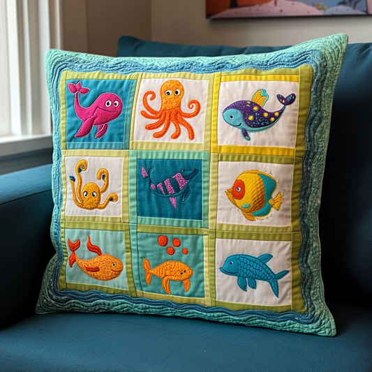 Sea Creatures DAI110225274 Quilted Pillow Case