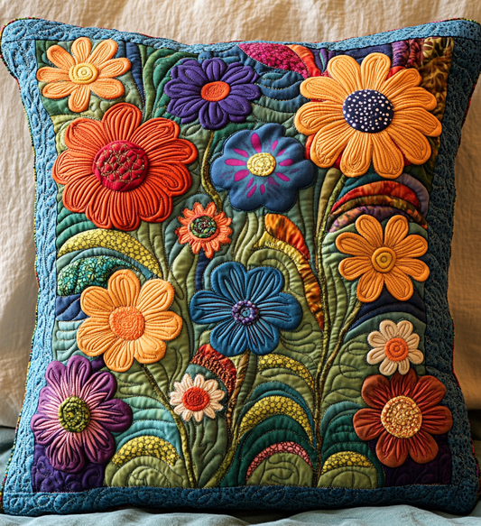 Daisy Flower DAI200125286 Quilted Pillow Case