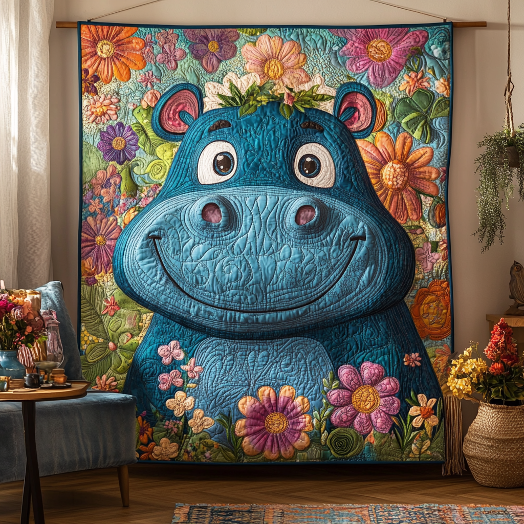 Hippo DAI200125222 Quilt Blanket