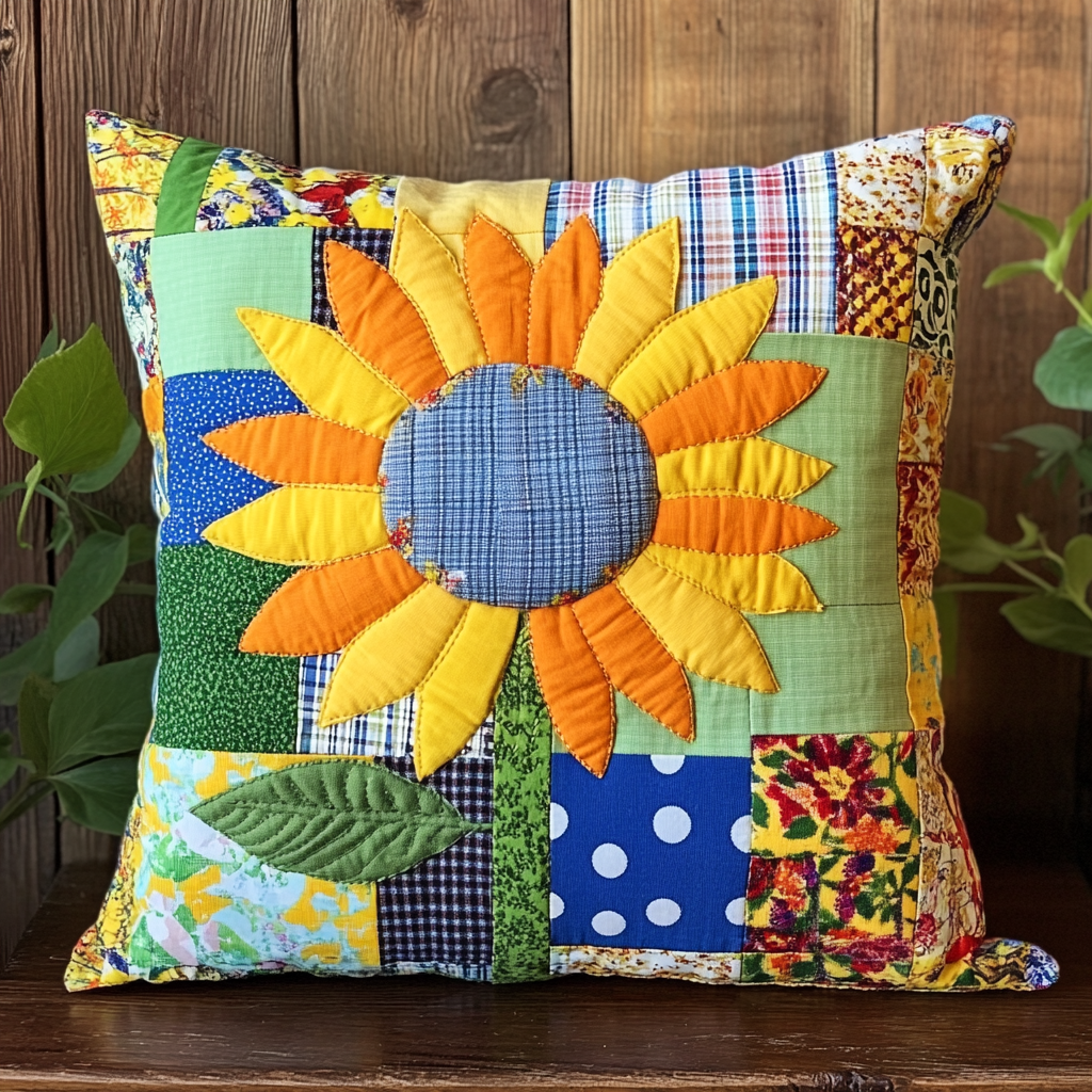 Sunflower TAI130824206 Quilted Pillow Case