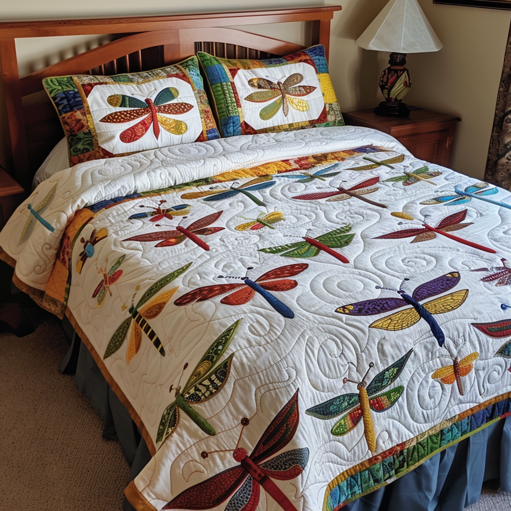 Dragonfly TAI040624106 Quilt Bedding Set