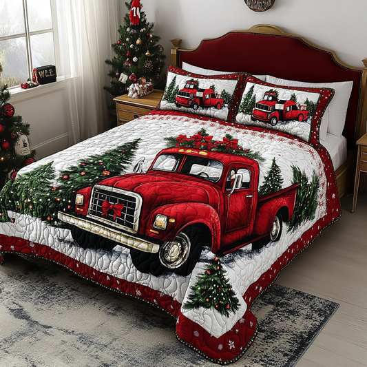 Christmas Truck TAI251124116 Quilt Bedding Set