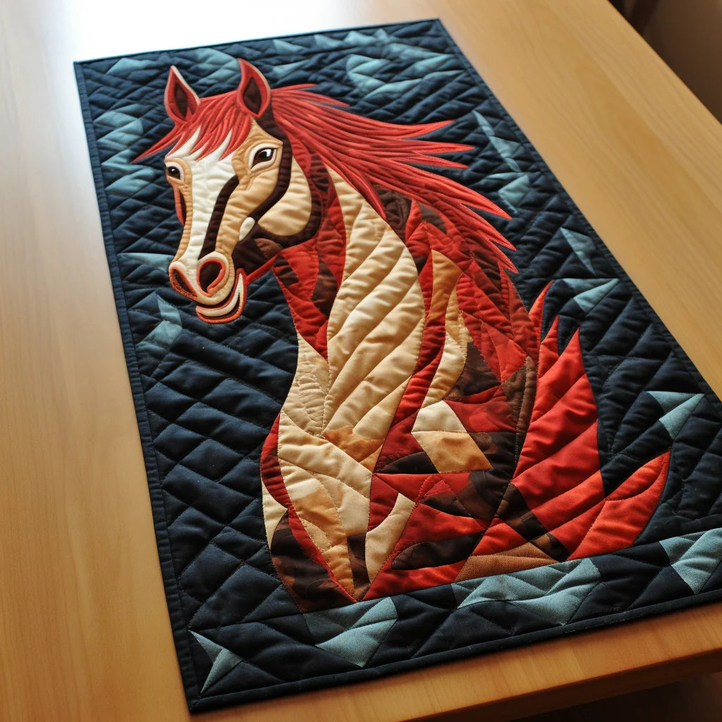 Horse TAI01122312 Quilted Table Runner