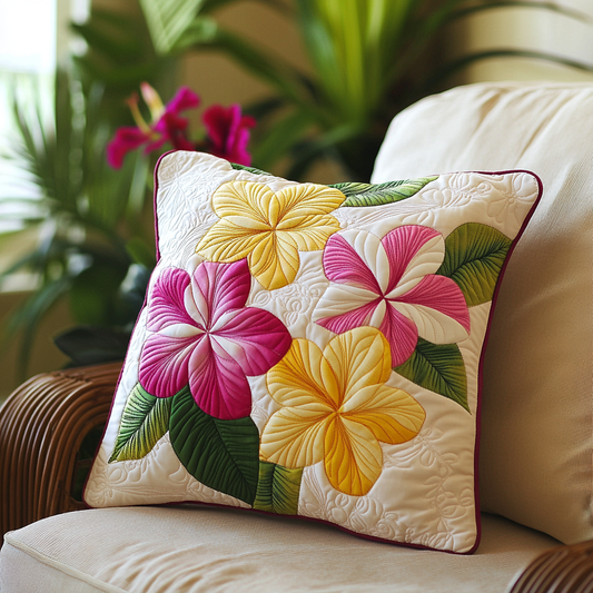 Plumeria Flower DAI040225399 Quilted Pillow Case