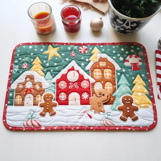 Gingerbread Man TAI260224129 Quilted Placemats