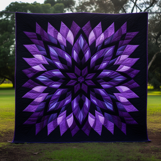 Purple Flower TAI080824153 Quilt Blanket