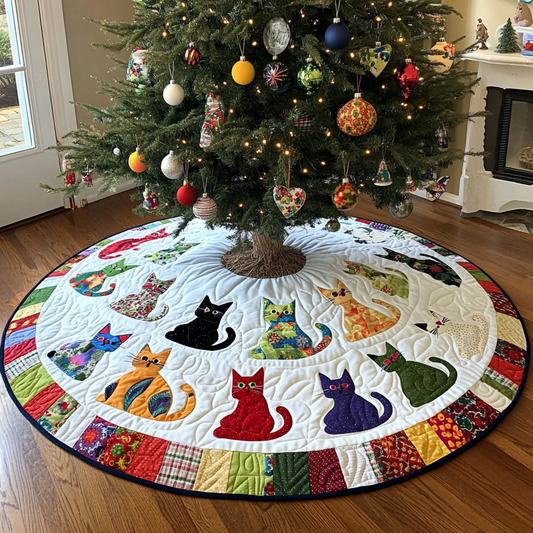 Cat DAI090924005 Quilted Tree Skirt