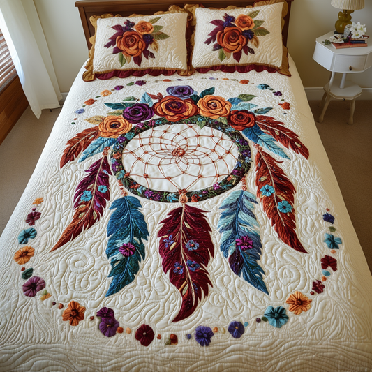 Flower Dreamcatcher DAI040225283 Quilt Bedding Set