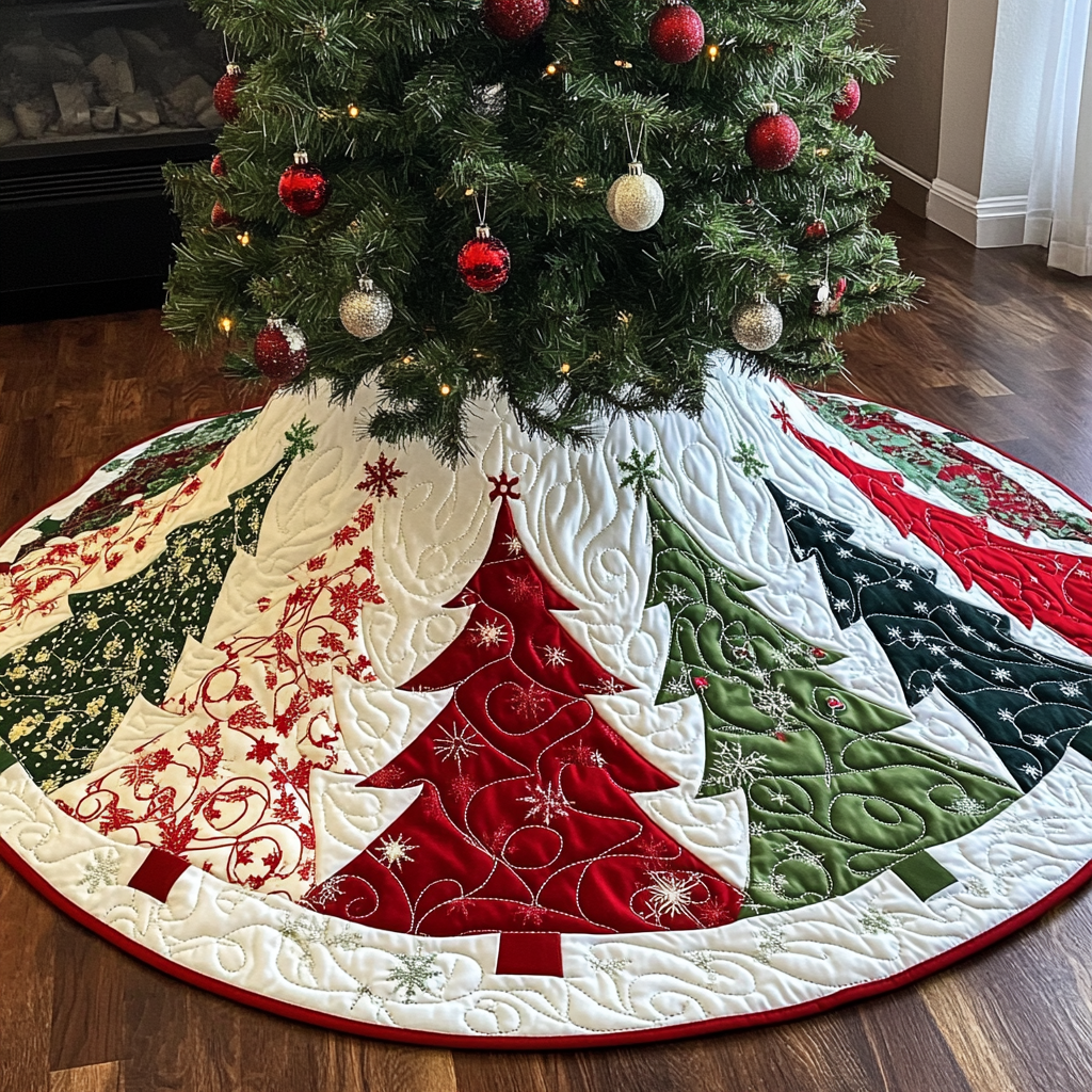 Christmas Tree TAI041024067 Quilted Tree Skirt