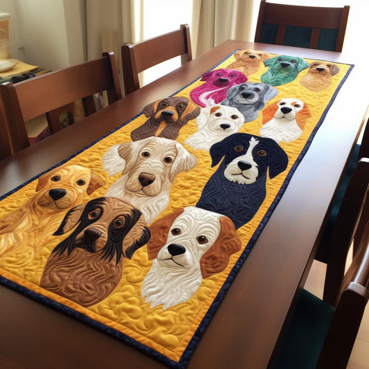 Dogs TAI060123101 Quilted Table Runner