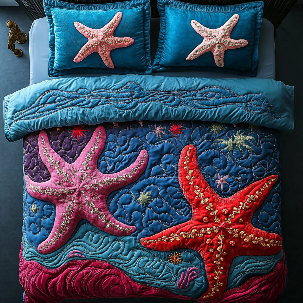 Starfish DAI200125001 Quilt Bedding Set