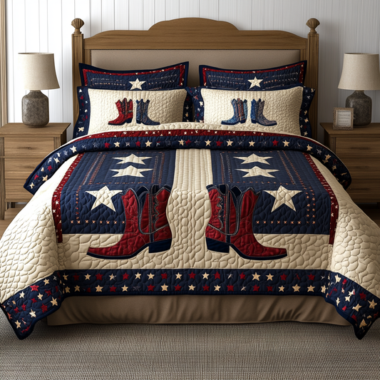 Patriotic Cowboy Boots DAI280824279 Quilt Bedding Set