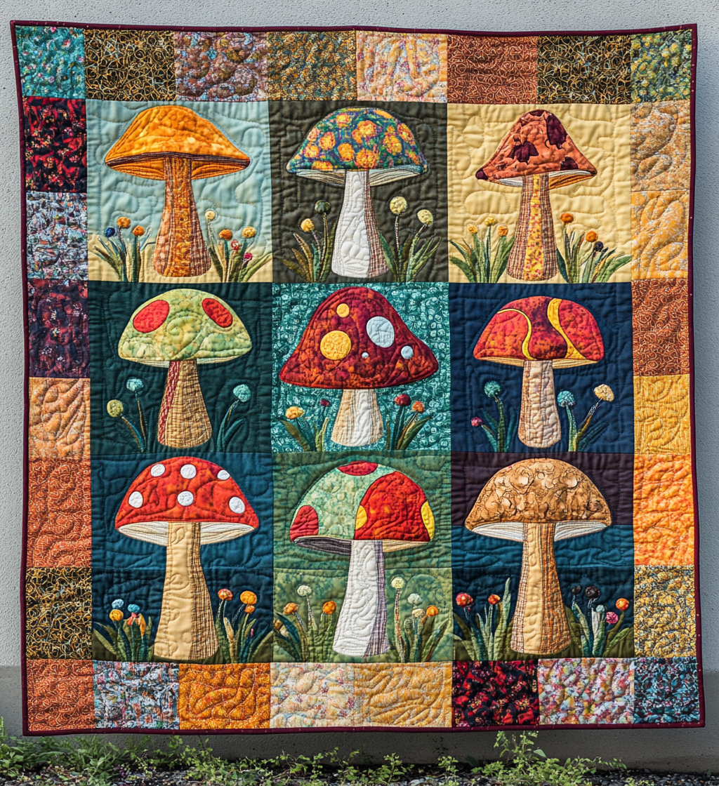 Mushroom DAI051224027 Quilt Blanket