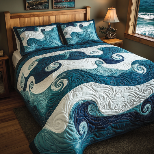 Sea Wave TAI111124179 Quilt Bedding Set