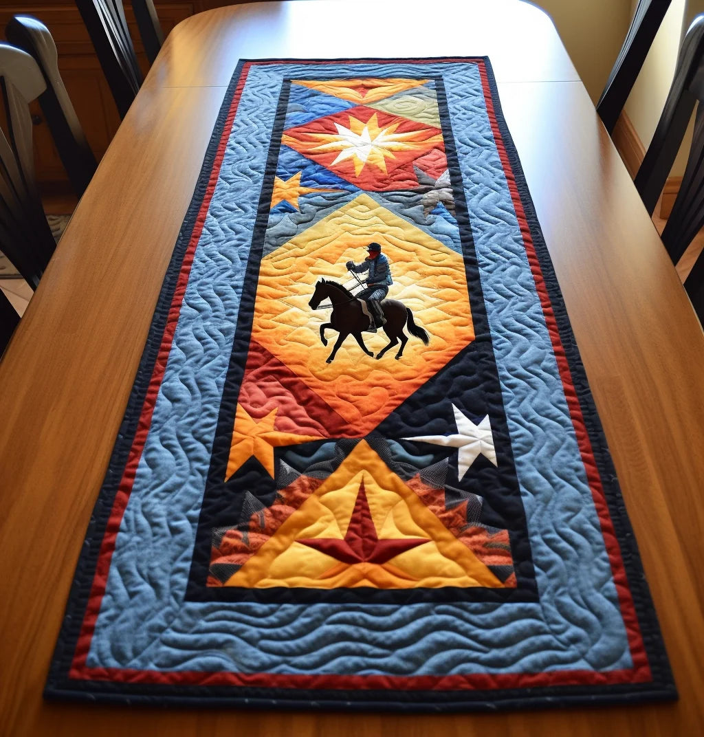 Cowboy TAI221223227 Quilted Table Runner