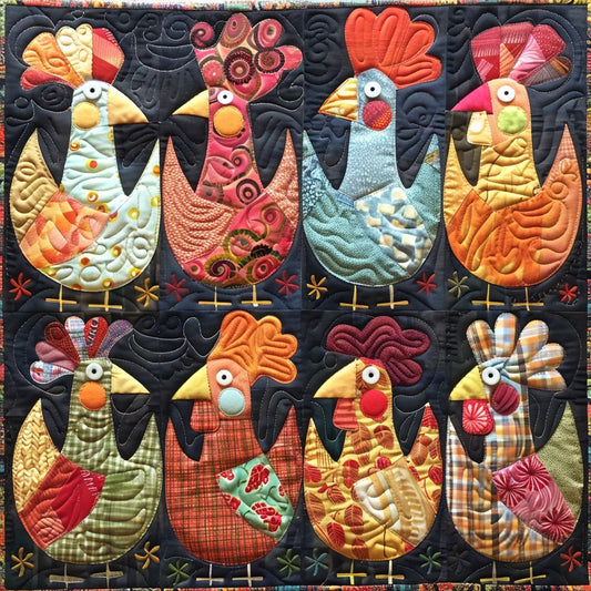 Chicken TAI060324189 Quilted Placemats