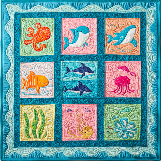 Sea Creatures DAI110225049 Quilt Blanket