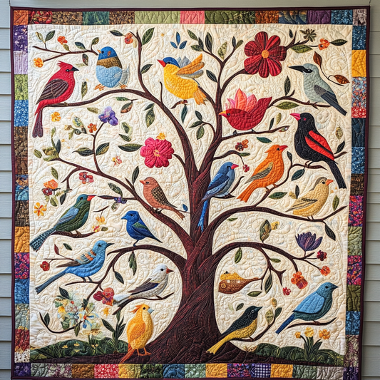 Bird Garden DAI040225154 Quilt Blanket