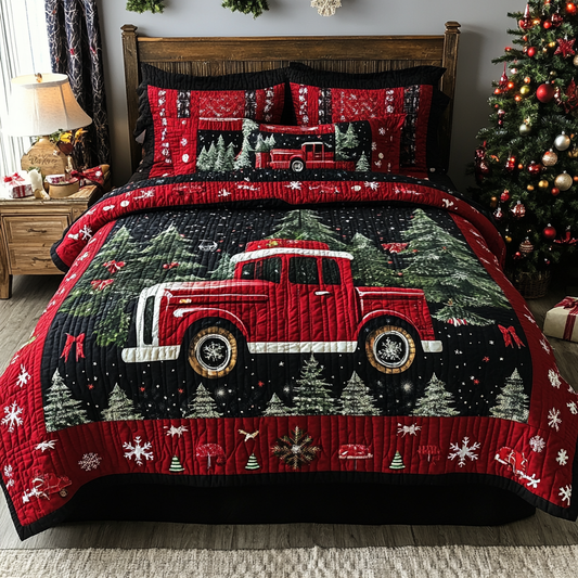 Christmas Truck TAI041024567 Quilt Bedding Set