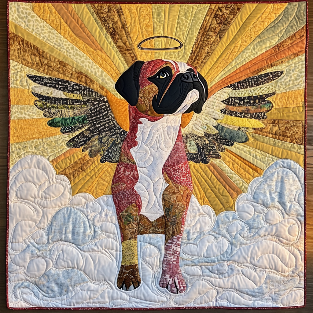 Boxer Angel DAI150125048 Quilt Blanket