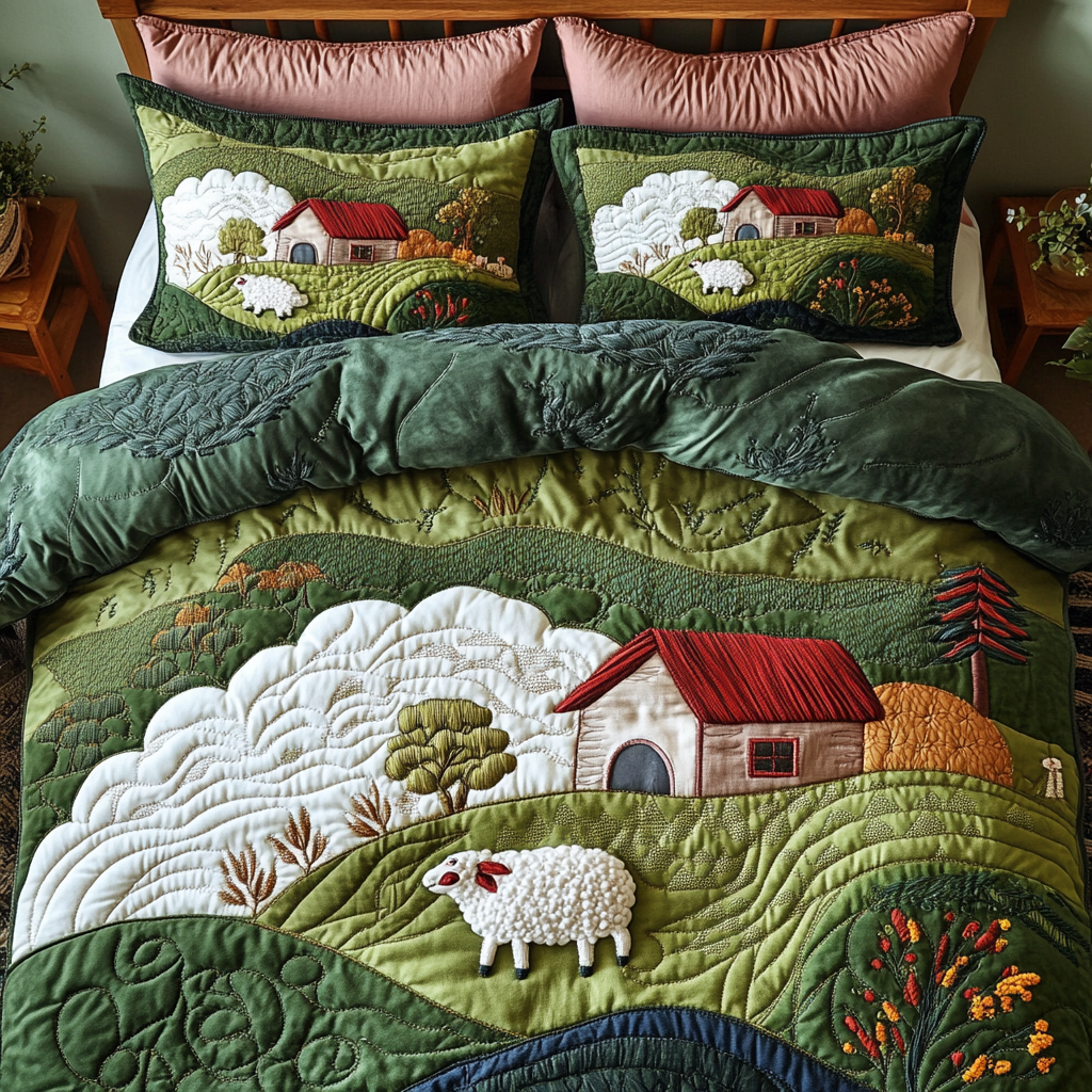 Farm House DAI150125232 Quilt Bedding Set