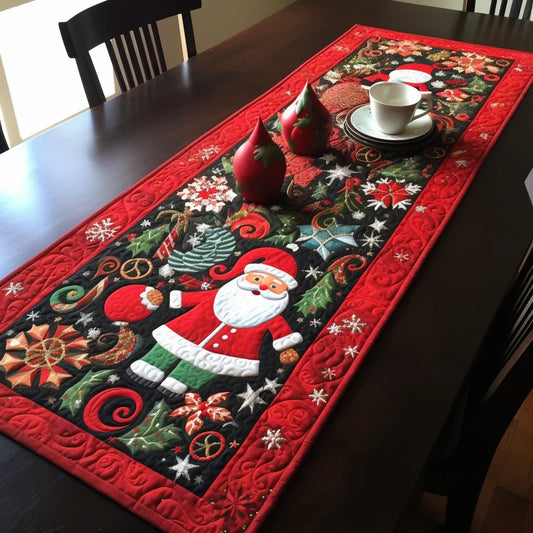 Christmas Santa TAI261223121 Quilted Table Runner