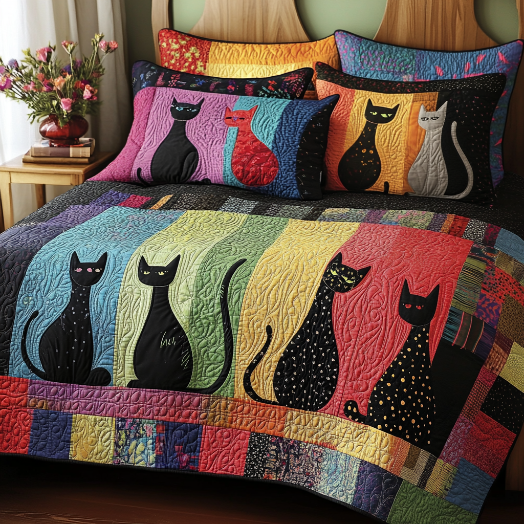 Cat TAI181024098 Quilt Bedding Set