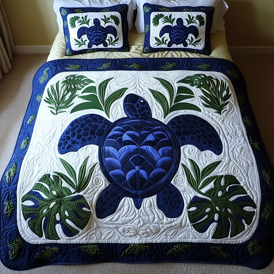 Hawaiian Turtle DAI040225227 Quilt Bedding Set