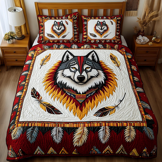 Native American Wolf DAI171224198 Quilt Bedding Set