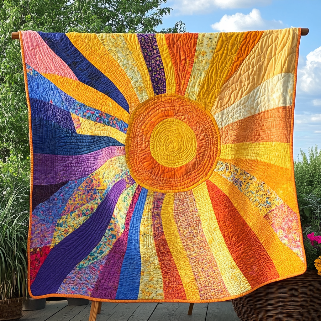 Hippie Sun TAI021024271 Quilt Blanket