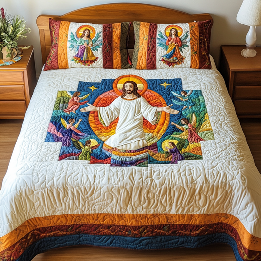 Jesus And Angels DAI051224056 Quilt Bedding Set