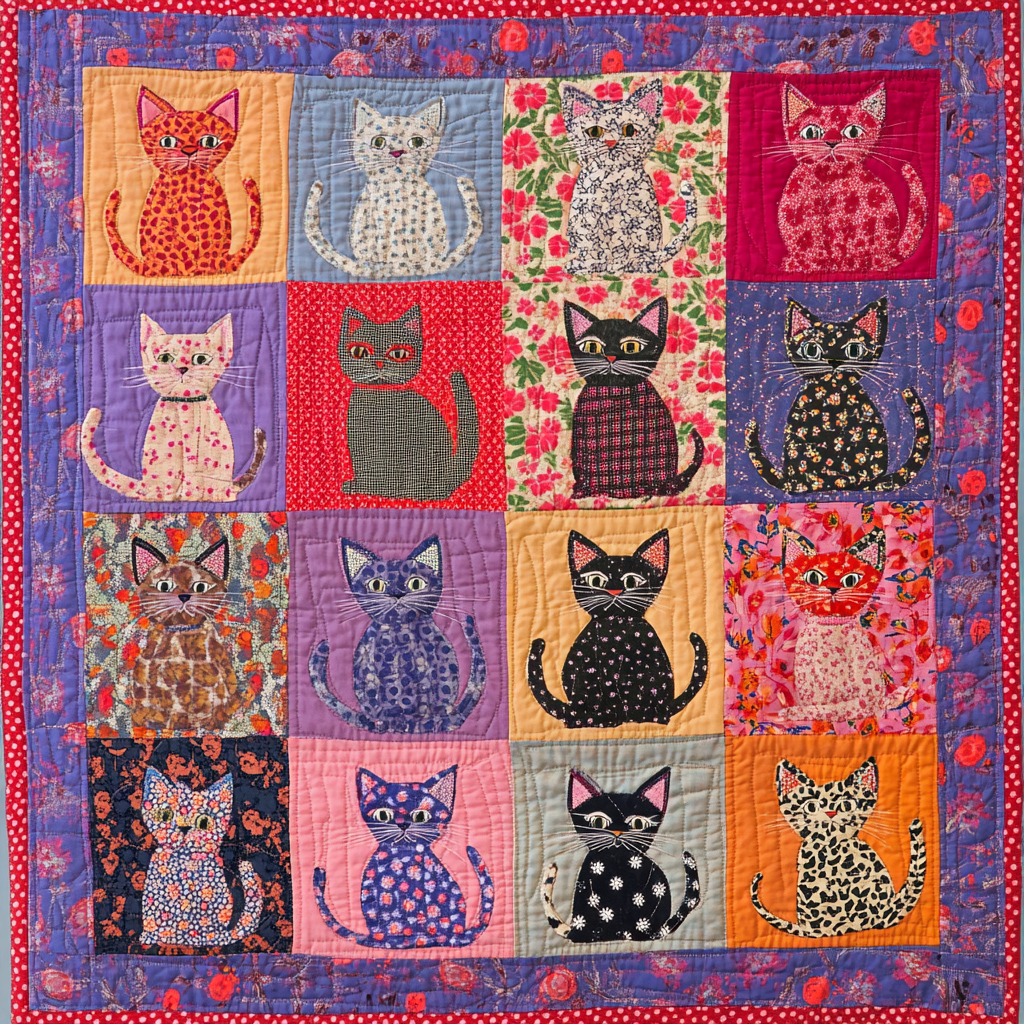 Cat DAI070824026 Quilt Blanket