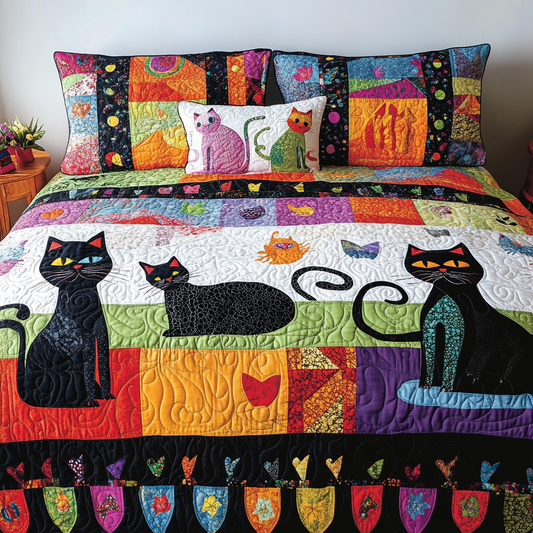 Cats TAI181024239 Quilt Bedding Set