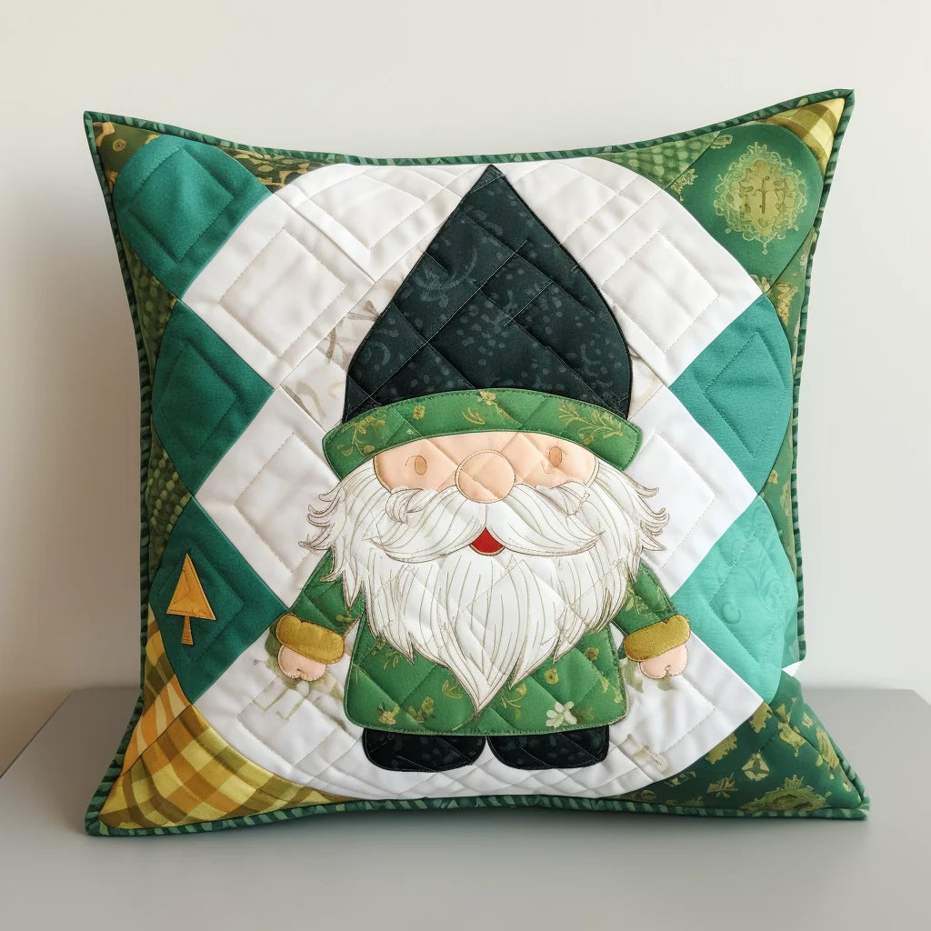 St.Patrick Gnome TAI020324197 Quilted Pillow Case