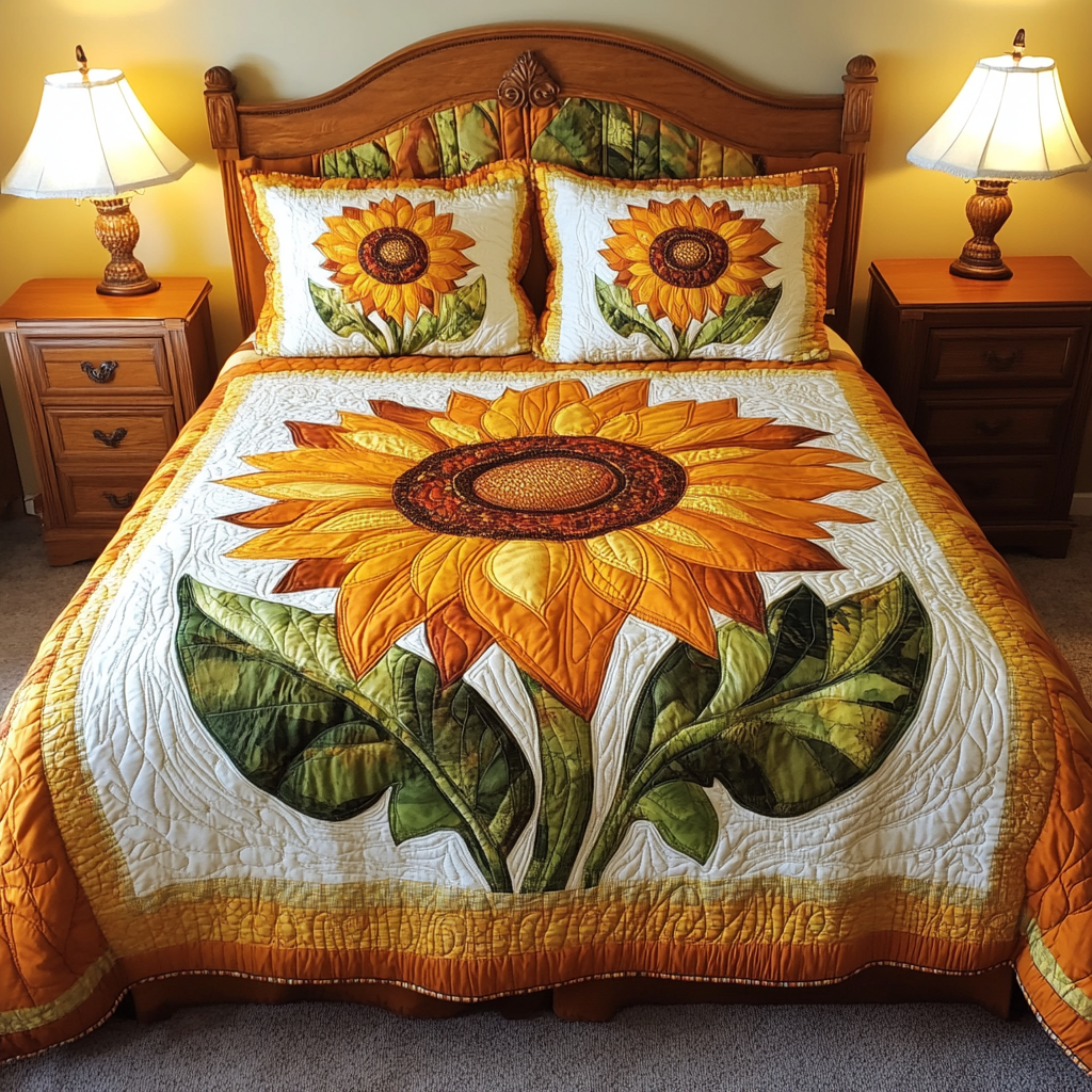 Sunflower DAI190824291 Quilt Bedding Set