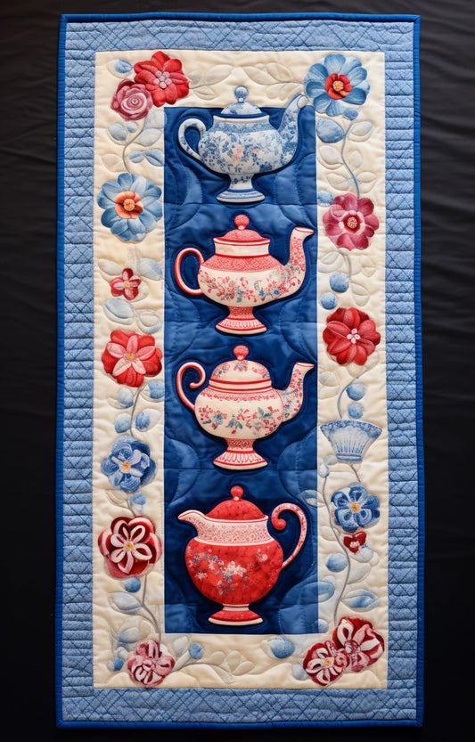 Teapot TAI260224303 Quilted Table Runner