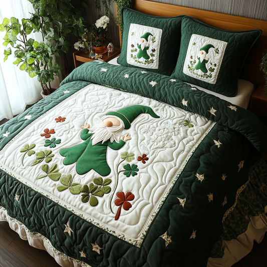 St Patrick's Day Gnome DAI051224098 Quilt Bedding Set