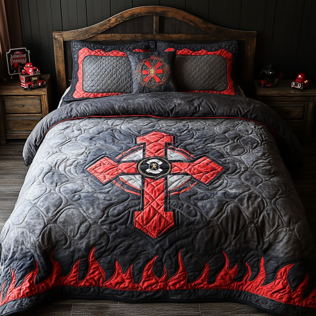 Firefighter TAI101224300 Quilt Bedding Set