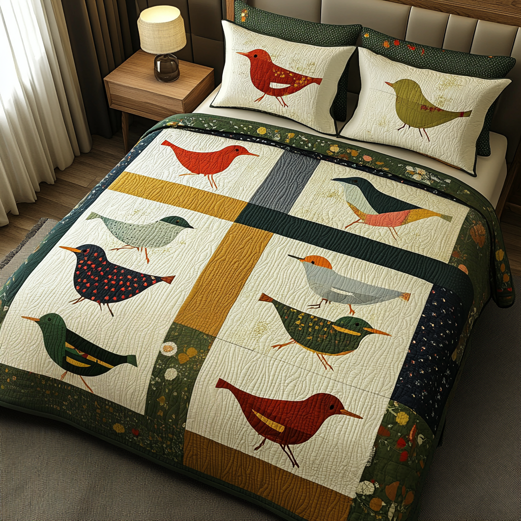 Bird DAI280824217 Quilt Bedding Set