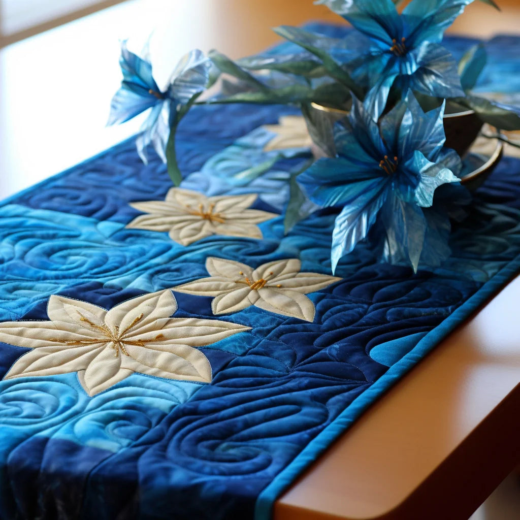 Flower TAI13122347 Quilted Table Runner