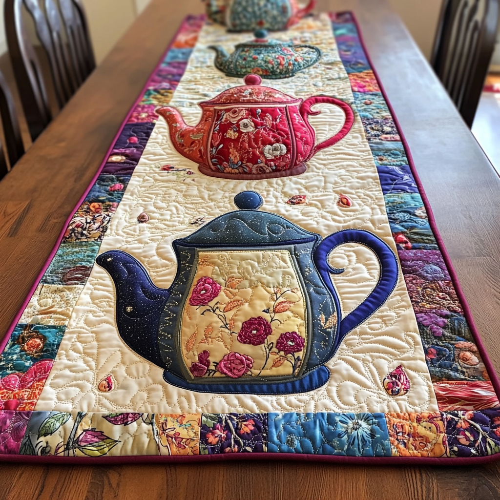 Teapot TAI041024287 Quilted Table Runner