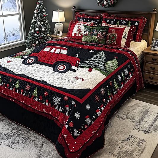 Christmas Truck TAI041024555 Quilt Bedding Set