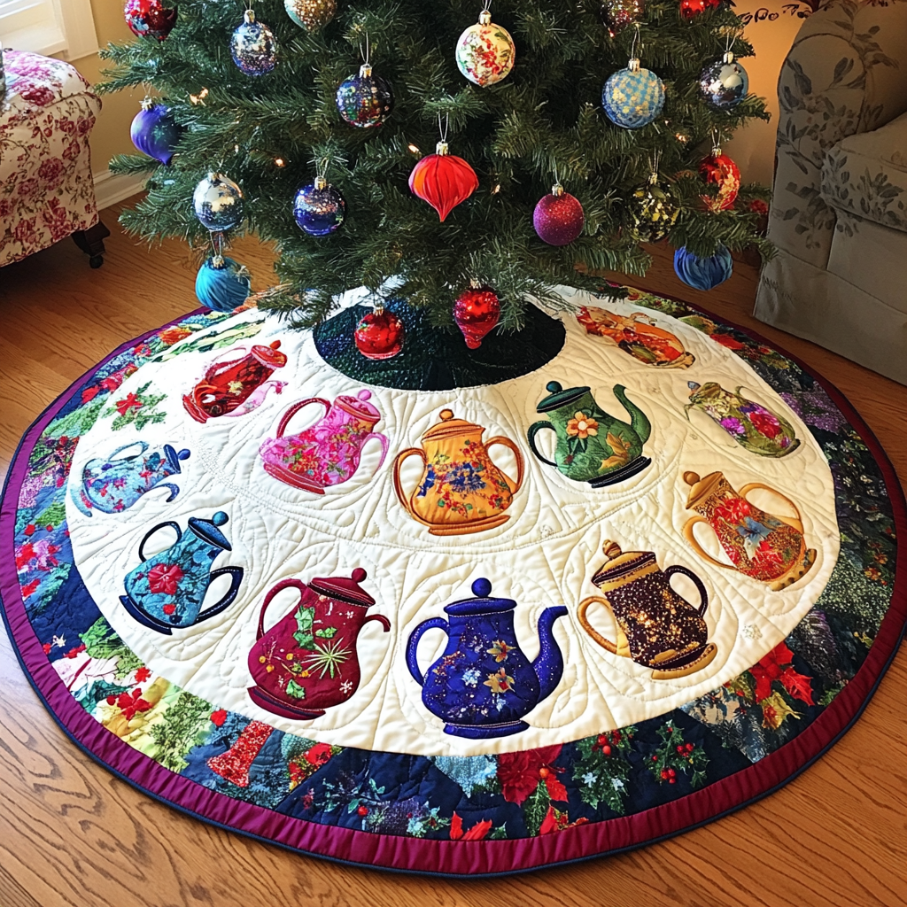 Teapot TAI041024090 Quilted Tree Skirt