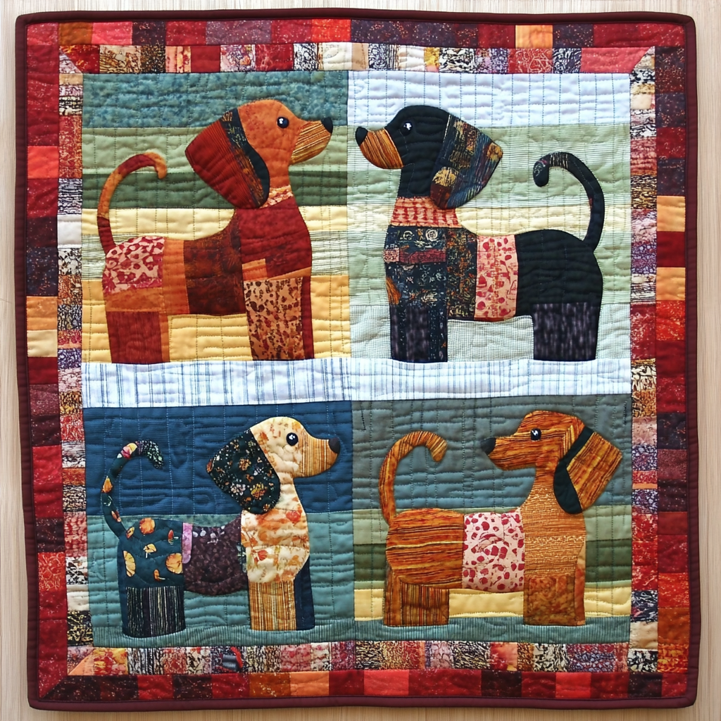 Dachshund DAI190824220 Quilted Placemats